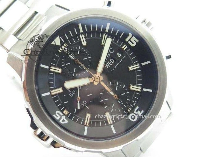 MIROTIME 0520 Classic Aquatimer Chrono IW376803 V6F 1:1 Best Edition Black Dial On SS Bracelet A 7361